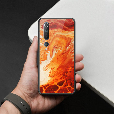 Xiaomi Mi 10 Cover - Mystic Marble Series - HQ Ultra Shine Premium Infinity Glass Soft Silicon Borders Case
