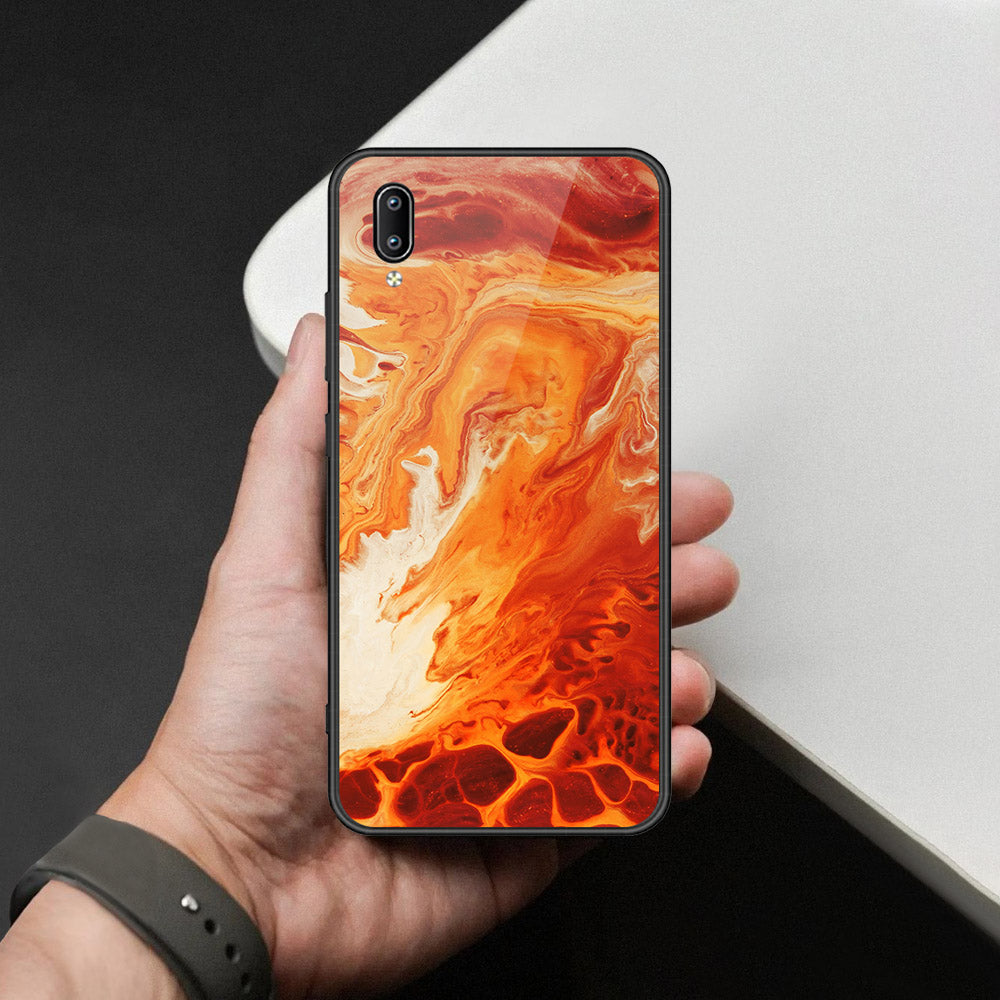 Vivo Y91 (Without Logo Hole) Cover - Mystic Marble Series - HQ Ultra Shine Premium Infinity Glass Soft Silicon Borders Case