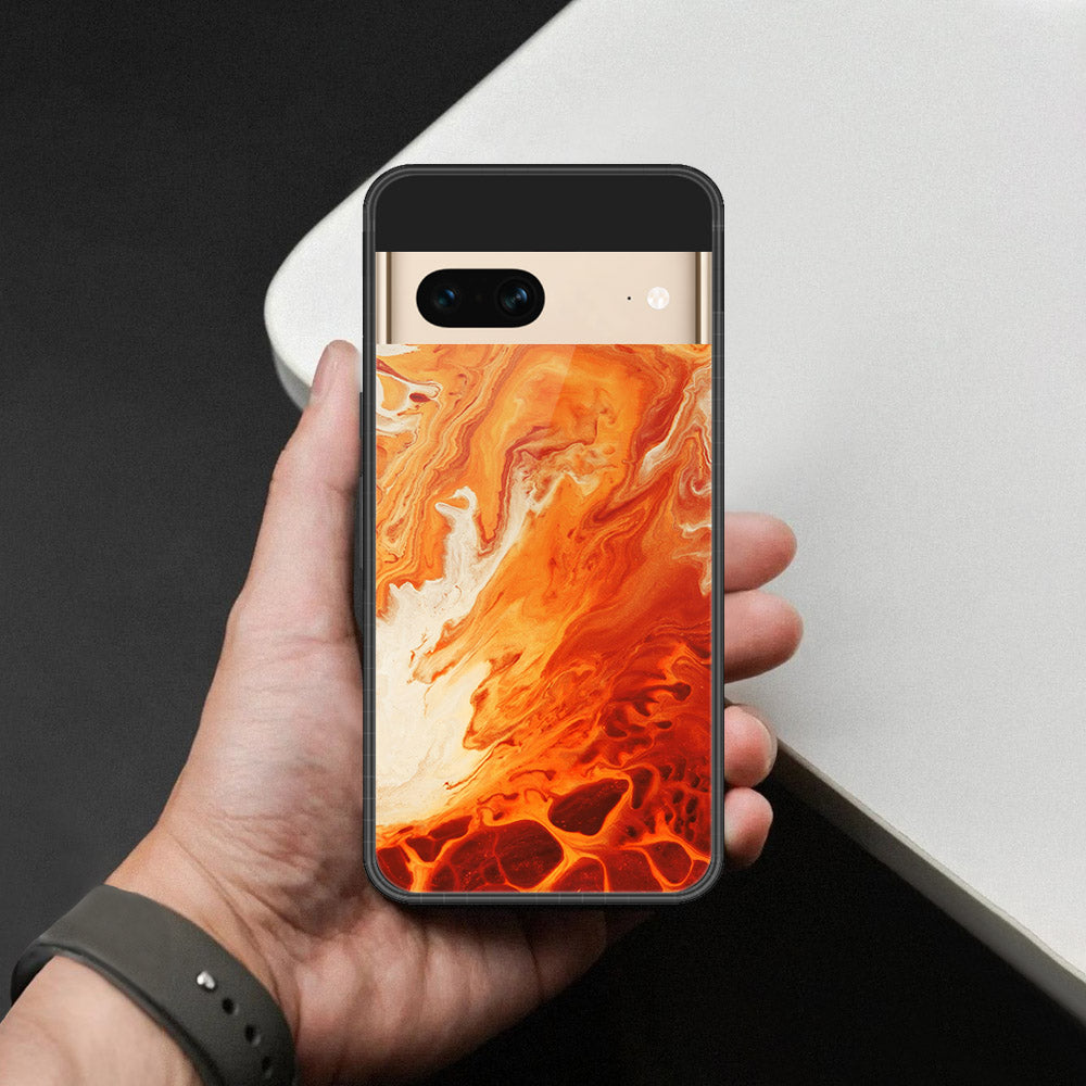 Google Pixel 7 Cover - Mystic Marble Series - HQ Ultra Shine Premium Infinity Glass Soft Silicon Borders Case