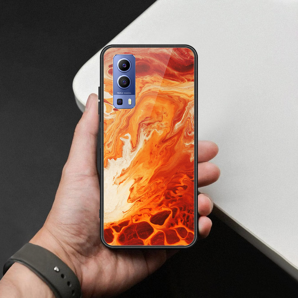 Vivo Y52 5G Cover - Mystic Marble Series - HQ Ultra Shine Premium Infinity Glass Soft Silicon Borders Case