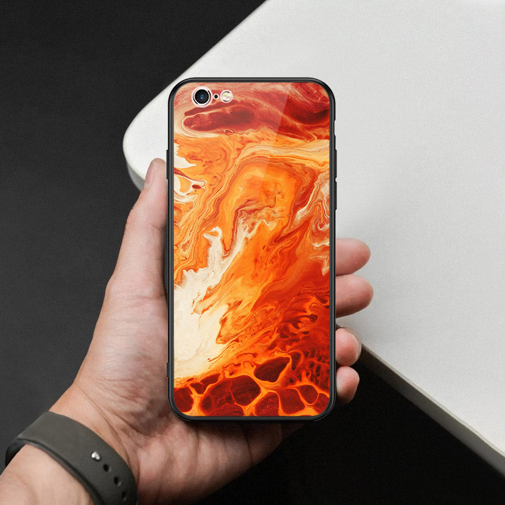 iPhone 6S / 6 Cover - Mystic Marble Series - HQ Ultra Shine Premium Infinity Glass Soft Silicon Borders Case