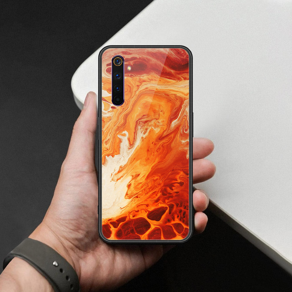 Realme 6 Pro Cover - Mystic Marble Series - HQ Ultra Shine Premium Infinity Glass Soft Silicon Borders Case
