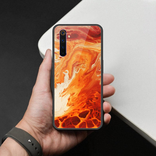 Realme 6 Pro Cover - Mystic Marble Series - HQ Ultra Shine Premium Infinity Glass Soft Silicon Borders Case