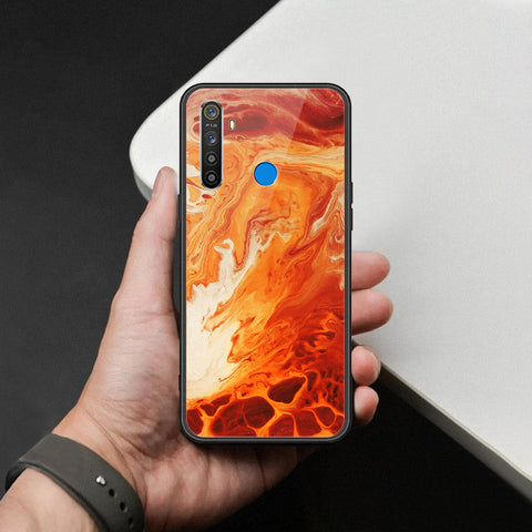 Realme Narzo 10A Cover - Mystic Marble Series - HQ Ultra Shine Premium Infinity Glass Soft Silicon Borders Case