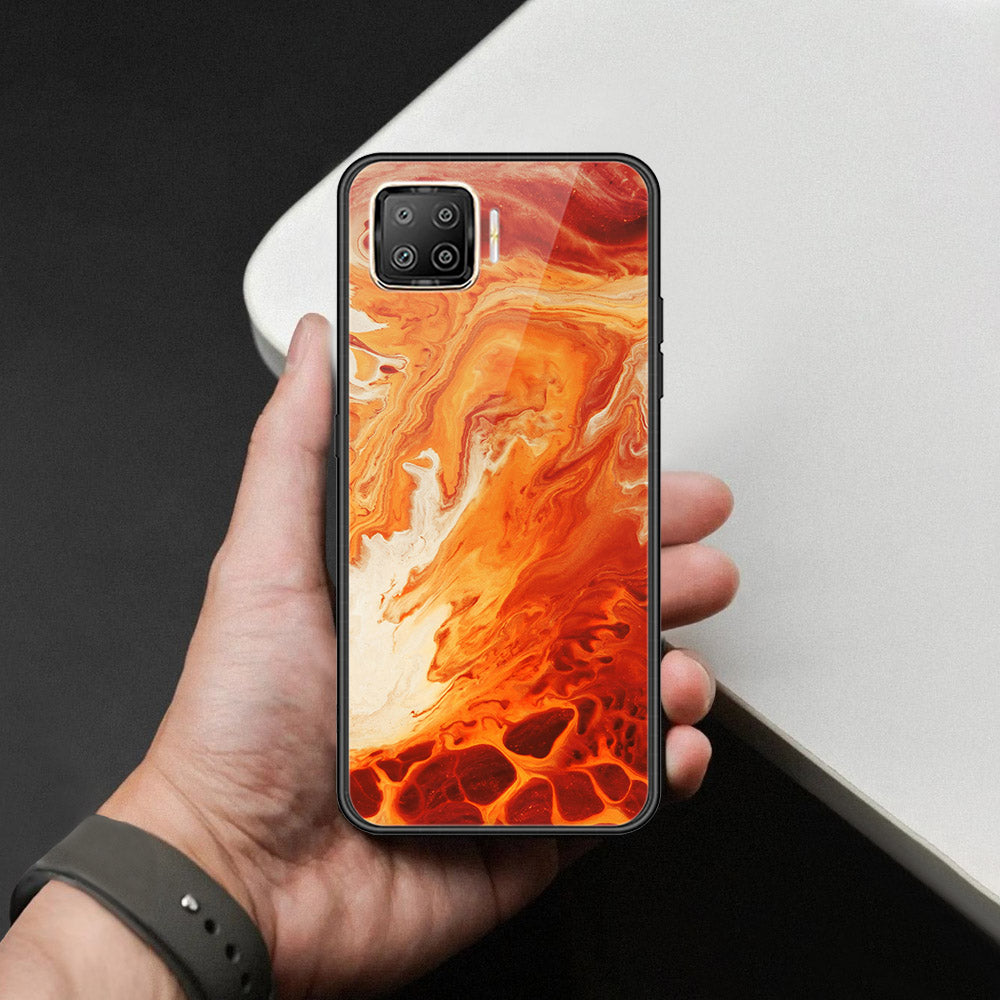 Oppo Reno4 Lite Cover - Mystic Marble Series - HQ Ultra Shine Premium Infinity Glass Soft Silicon Borders Case