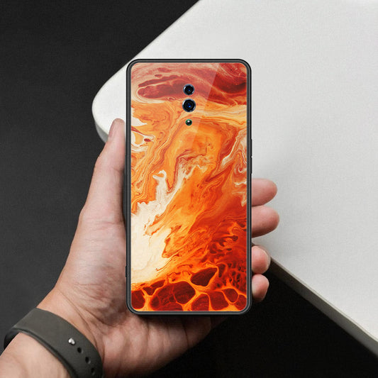 Oppo Reno Cover - Mystic Marble Series - HQ Ultra Shine Premium Infinity Glass Soft Silicon Borders Case