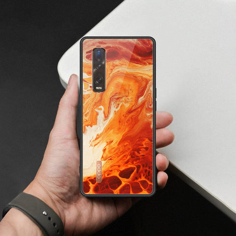 Oppo Find X2 Pro Cover - Mystic Marble Series - HQ Ultra Shine Premium Infinity Glass Soft Silicon Borders Case