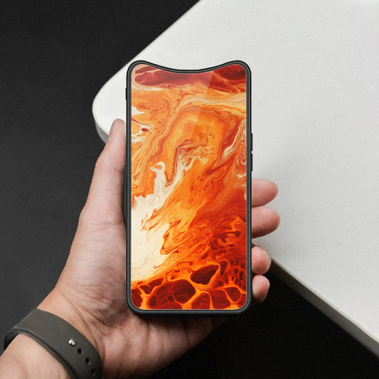 Oppo Find X Cover - Mystic Marble Series - HQ Ultra Shine Premium Infinity Glass Soft Silicon Borders Case