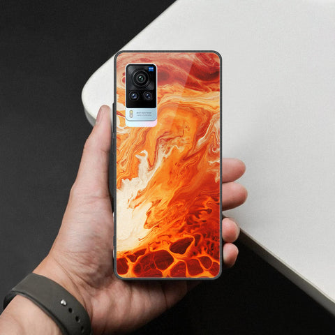 Vivo X60 Cover - Mystic Marble Series - HQ Ultra Shine Premium Infinity Glass Soft Silicon Borders Case