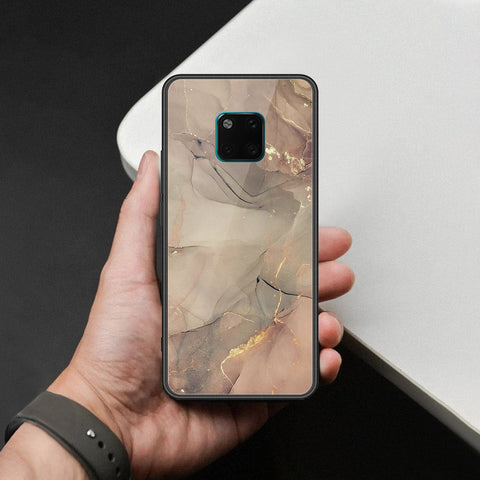 Huawei Mate 20 Pro Cover - Mystic Marble Series - HQ Ultra Shine Premium Infinity Glass Soft Silicon Borders Case