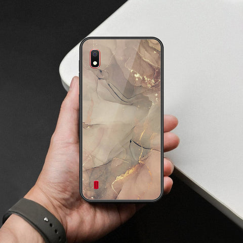 Samsung Galaxy A10 Cover - Mystic Marble Series - HQ Ultra Shine Premium Infinity Glass Soft Silicon Borders Case