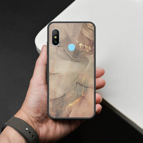 Xiaomi Mi A2 Cover - Mystic Marble Series - HQ Ultra Shine Premium Infinity Glass Soft Silicon Borders Case