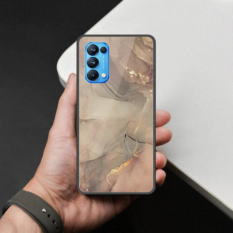 Oppo Reno 5 Pro 5G Cover - Mystic Marble Series - HQ Ultra Shine Premium Infinity Glass Soft Silicon Borders Case