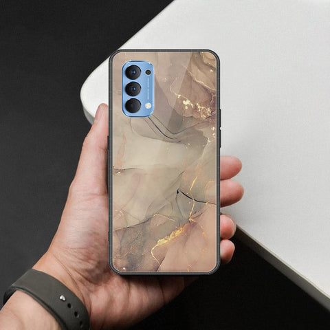 Oppo Reno 4 Cover - Mystic Marble Series - HQ Ultra Shine Premium Infinity Glass Soft Silicon Borders Case