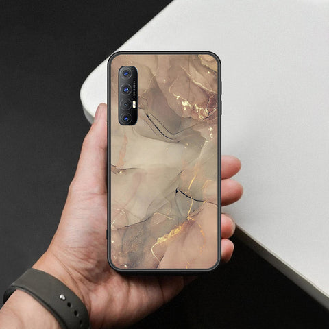 Oppo Reno 3 Pro Cover - Mystic Marble Series - HQ Ultra Shine Premium Infinity Glass Soft Silicon Borders Case