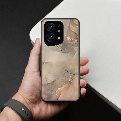 Oppo Find X5 Pro Cover - Mystic Marble Series - HQ Ultra Shine Premium Infinity Glass Soft Silicon Borders Case