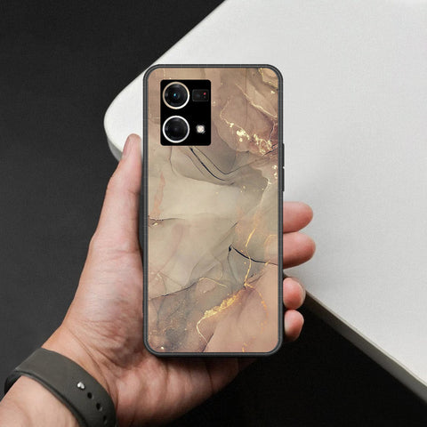 Oppo Reno 7 4G Cover - Mystic Marble Series - HQ Ultra Shine Premium Infinity Glass Soft Silicon Borders Case