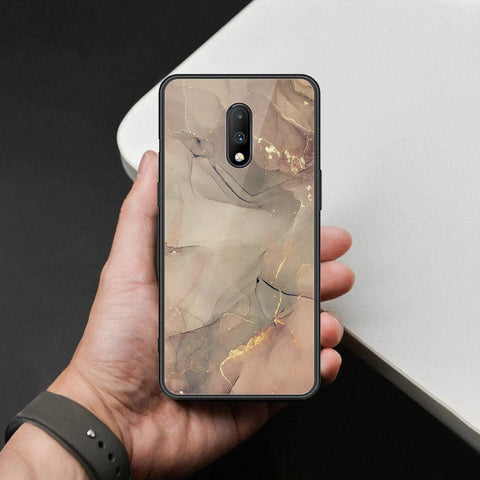OnePlus 7 Cover - Mystic Marble Series - HQ Ultra Shine Premium Infinity Glass Soft Silicon Borders Case