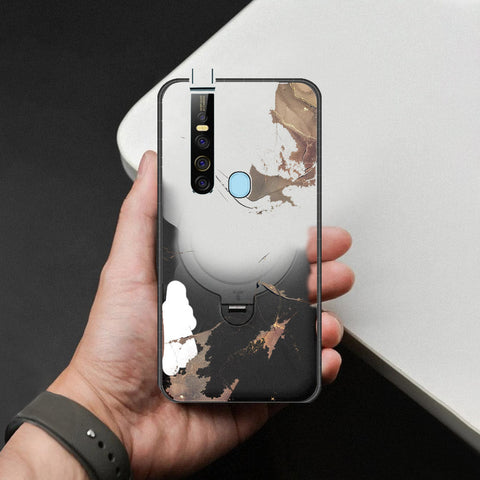 Tecno Camon 15 Pro Cover - Mystic Marble Series - HQ Ultra Shine Premium Infinity Glass Soft Silicon Borders Case