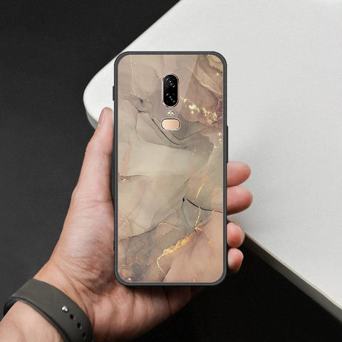 OnePlus 6 Cover - Mystic Marble Series - HQ Ultra Shine Premium Infinity Glass Soft Silicon Borders Case