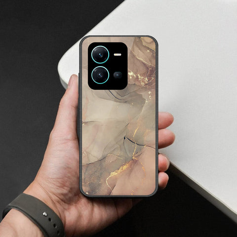 Vivo X80 Lite Cover - Mystic Marble Series - HQ Ultra Shine Premium Infinity Glass Soft Silicon Borders Case