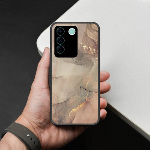Vivo V27e Cover - Mystic Marble Series - HQ Ultra Shine Premium Infinity Glass Soft Silicon Borders Case