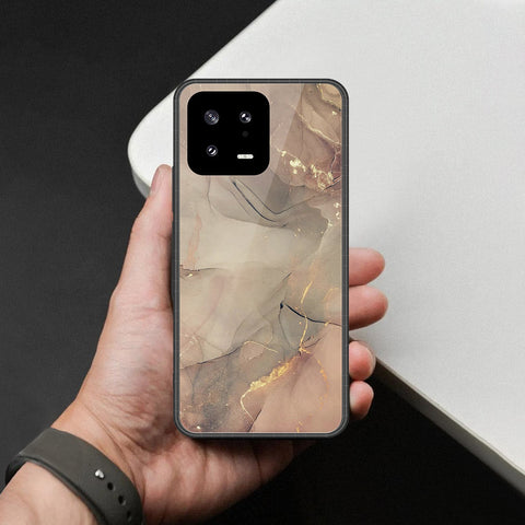 Xiaomi 13 Cover - Mystic Marble Series - HQ Ultra Shine Premium Infinity Glass Soft Silicon Borders Case