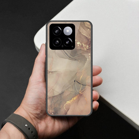 Xiaomi 14 Cover - Mystic Marble Series - HQ Ultra Shine Premium Infinity Glass Soft Silicon Borders Case