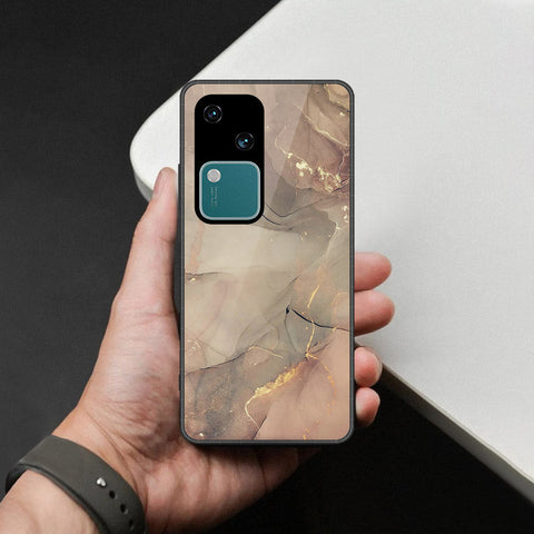Vivo S18 Cover - Mystic Marble Series - HQ Ultra Shine Premium Infinity Glass Soft Silicon Borders Case