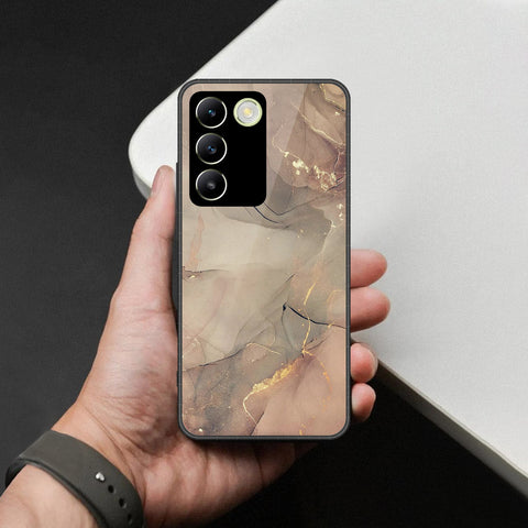 Vivo Y100 4G Cover - Mystic Marble Series - HQ Ultra Shine Premium Infinity Glass Soft Silicon Borders Case