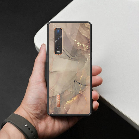 Oppo Find X2 Pro Cover - Mystic Marble Series - HQ Ultra Shine Premium Infinity Glass Soft Silicon Borders Case