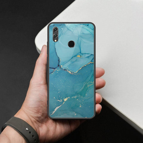 Huawei Honor 8X Cover - Mystic Marble Series - HQ Ultra Shine Premium Infinity Glass Soft Silicon Borders Case