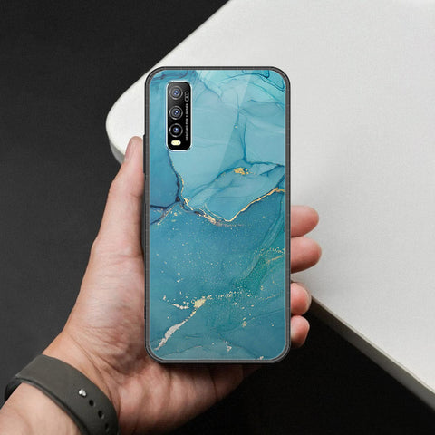 Vivo Y70s Cover - Mystic Marble Series - HQ Ultra Shine Premium Infinity Glass Soft Silicon Borders Case