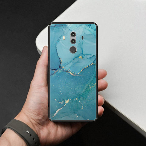 Huawei Mate 10 Pro Cover - Mystic Marble Series - HQ Ultra Shine Premium Infinity Glass Soft Silicon Borders Case