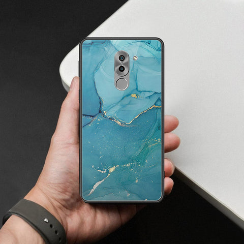 Huawei Honor 6X Cover - Mystic Marble Series - HQ Ultra Shine Premium Infinity Glass Soft Silicon Borders Case