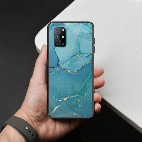 OnePlus 8T Cover - Mystic Marble Series - HQ Ultra Shine Premium Infinity Glass Soft Silicon Borders Case