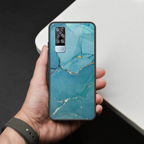 Vivo Y51s Cover - Mystic Marble Series - HQ Ultra Shine Premium Infinity Glass Soft Silicon Borders Case