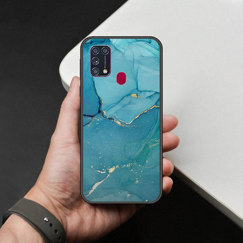 Samsung Galaxy F41 Cover - Mystic Marble Series - HQ Ultra Shine Premium Infinity Glass Soft Silicon Borders Case