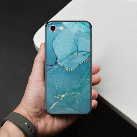 iPhone SE 2022 - Mystic Marble Series - HQ Ultra Shine Premium Infinity Glass Soft Silicon Borders Case