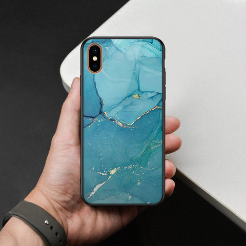 iPhone XS Max - Mystic Marble Series - HQ Ultra Shine Premium Infinity Glass Soft Silicon Borders Case
