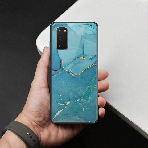 Samsung Galaxy S20 Cover - Mystic Marble Series - HQ Ultra Shine Premium Infinity Glass Soft Silicon Borders Case