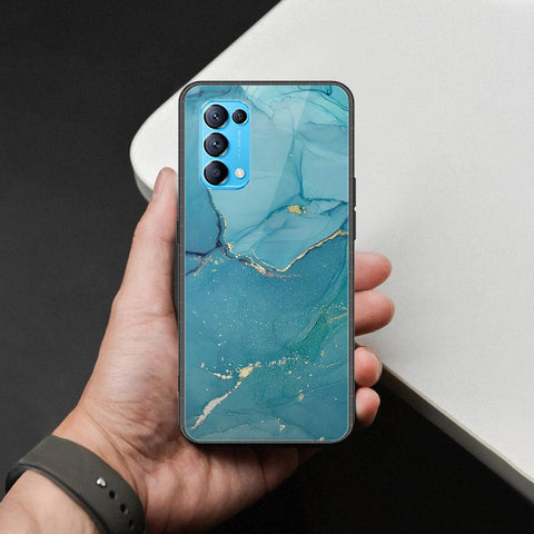 Oppo Find X3 Lite Cover - Mystic Marble Series - HQ Ultra Shine Premium Infinity Glass Soft Silicon Borders Case