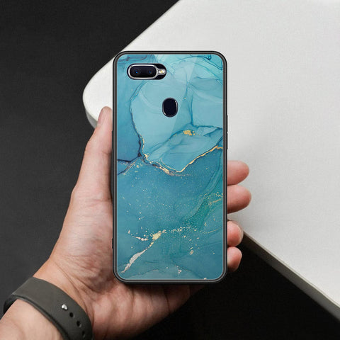 Oppo A7x Cover - Mystic Marble Series - HQ Ultra Shine Premium Infinity Glass Soft Silicon Borders Case