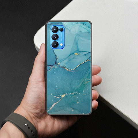 Oppo Reno 5 Pro 5G Cover - Mystic Marble Series - HQ Ultra Shine Premium Infinity Glass Soft Silicon Borders Case