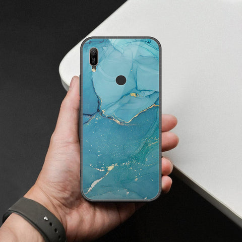 Huawei Y6s 2019 Cover - Mystic Marble Series - HQ Ultra Shine Premium Infinity Glass Soft Silicon Borders Case
