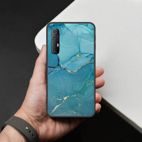 Oppo Reno 3 Pro Cover - Mystic Marble Series - HQ Ultra Shine Premium Infinity Glass Soft Silicon Borders Case