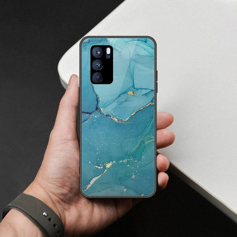 Oppo Reno 6 Pro 5G Cover - Mystic Marble Series - HQ Ultra Shine Premium Infinity Glass Soft Silicon Borders Case