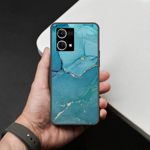 Oppo Reno 7 4G Cover - Mystic Marble Series - HQ Ultra Shine Premium Infinity Glass Soft Silicon Borders Case