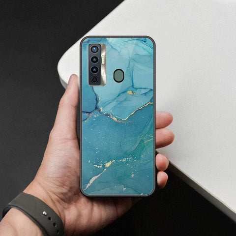 Tecno Camon 17 Cover - Mystic Marble Series - HQ Ultra Shine Premium Infinity Glass Soft Silicon Borders Case
