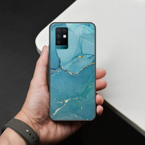 Infinix Note 10 Cover - Mystic Marble Series - HQ Ultra Shine Premium Infinity Glass Soft Silicon Borders Case